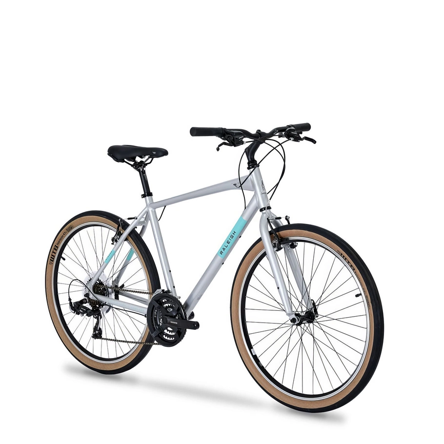 Raleigh Strada Hybrid Bike - 650B Wheels  | Crossbar | 21-Speed Shimano Gears | V-Brakes