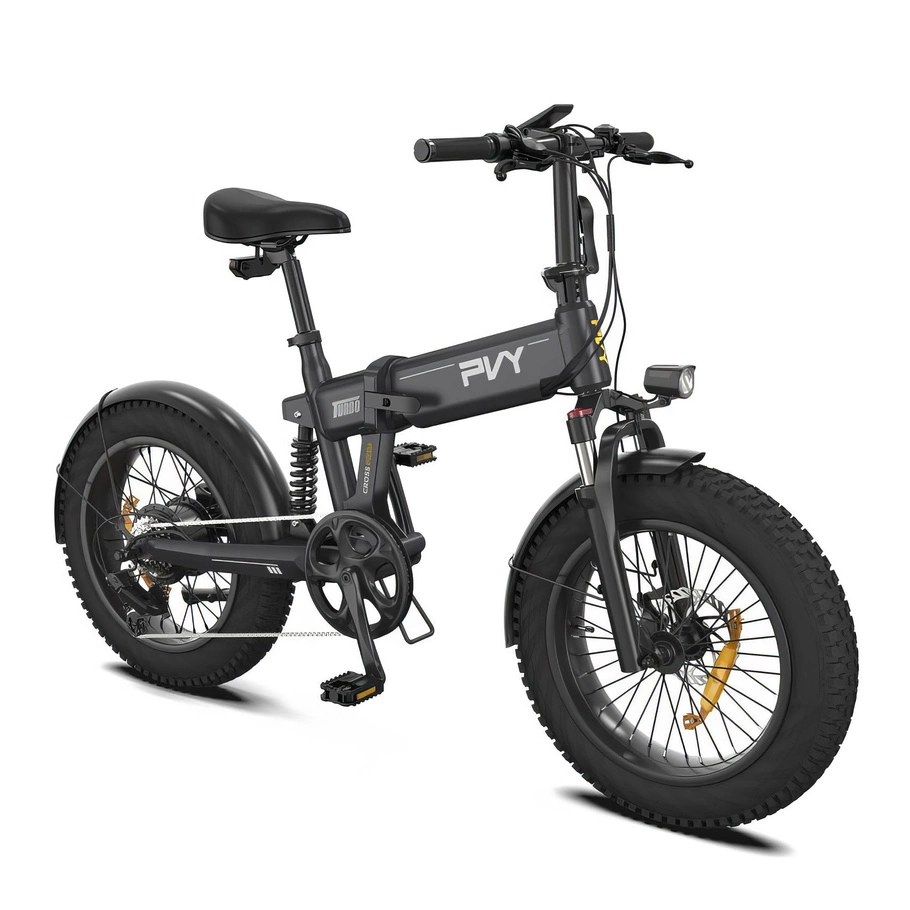 PVY Turbo Electric Bike - 250W Power | 13Ah Battery | 15.5mph Speed | 62mi Range