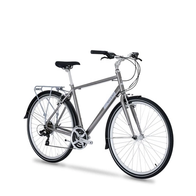 Raleigh Pioneer Hybrid Bike - 700C Wheels | Crossbar | 21-Speed Shimano Gears | V-Brakes