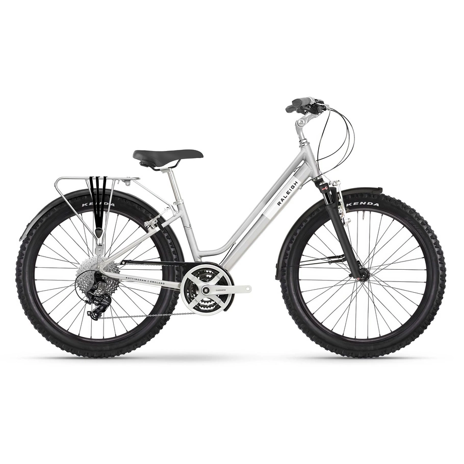 Raleigh Pioneer Trail Hybrid Bike - 650B Wheels | Low Step | 21-Speed Shimano Gears | V-Brakes