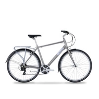 Raleigh Pioneer Hybrid Bike - 700C Wheels | Crossbar | 21-Speed Shimano Gears | V-Brakes