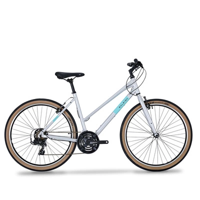 Raleigh Strada Hybrid Bike - 650B Wheels  | Mid Step | 21-Speed Shimano Gears | V-Brakes