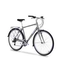 Raleigh Pioneer Hybrid Bike - 700C Wheels | Crossbar | 21-Speed Shimano Gears | V-Brakes